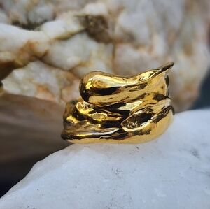 Selena 14K gold Plated Ring Free People Preeti Sandthu Designer Jewelry